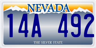 NV license plate 14A492