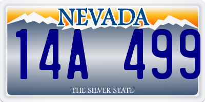 NV license plate 14A499