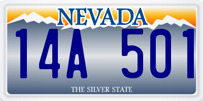 NV license plate 14A501