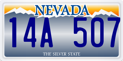 NV license plate 14A507