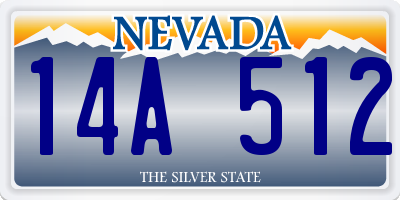 NV license plate 14A512