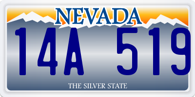 NV license plate 14A519