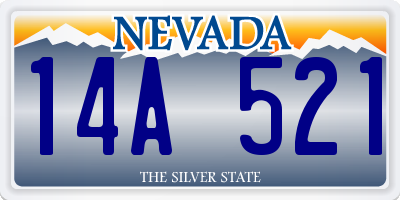 NV license plate 14A521