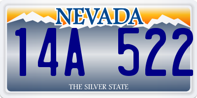 NV license plate 14A522