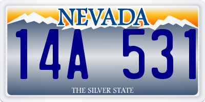 NV license plate 14A531
