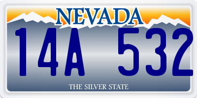 NV license plate 14A532