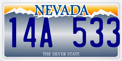 NV license plate 14A533