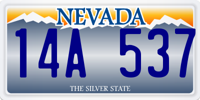 NV license plate 14A537