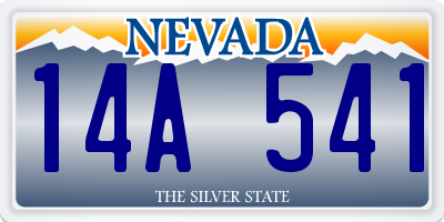 NV license plate 14A541