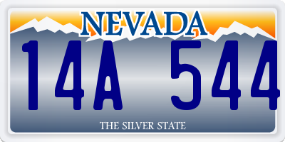 NV license plate 14A544