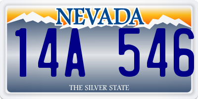 NV license plate 14A546