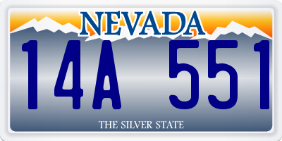 NV license plate 14A551