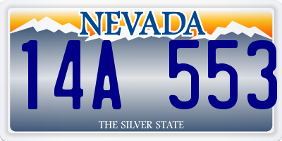 NV license plate 14A553