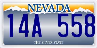 NV license plate 14A558
