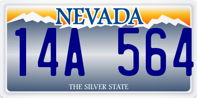 NV license plate 14A564