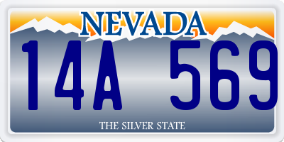 NV license plate 14A569