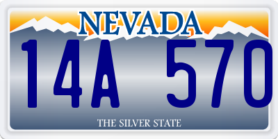 NV license plate 14A570