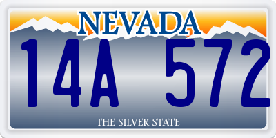 NV license plate 14A572
