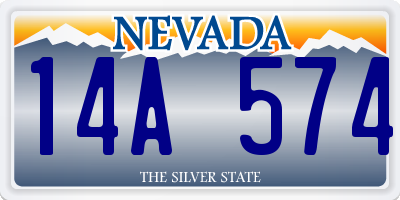 NV license plate 14A574