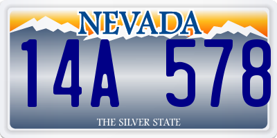 NV license plate 14A578