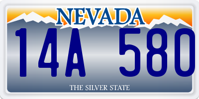 NV license plate 14A580