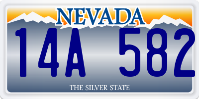 NV license plate 14A582