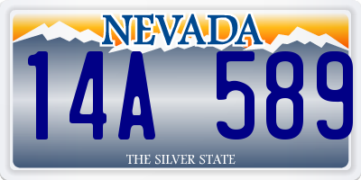 NV license plate 14A589