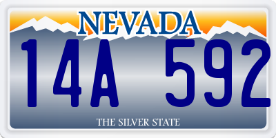 NV license plate 14A592