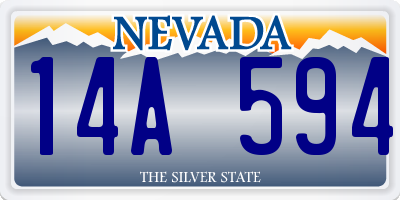 NV license plate 14A594