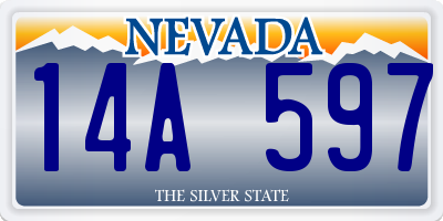 NV license plate 14A597