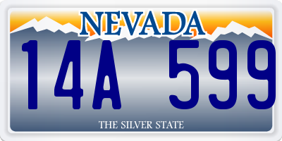 NV license plate 14A599