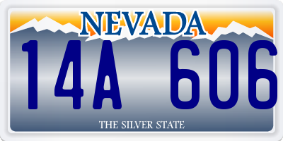 NV license plate 14A606