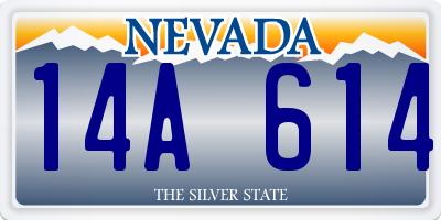 NV license plate 14A614