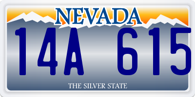 NV license plate 14A615