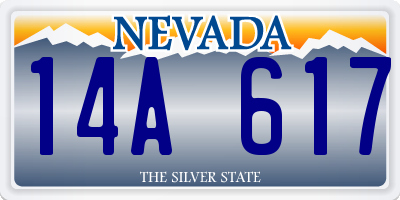 NV license plate 14A617