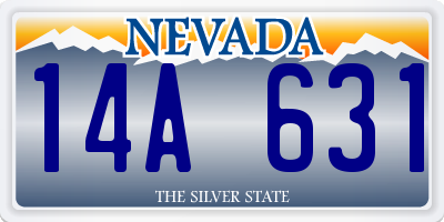 NV license plate 14A631