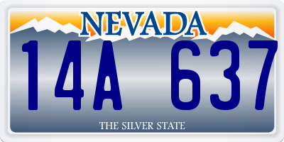 NV license plate 14A637