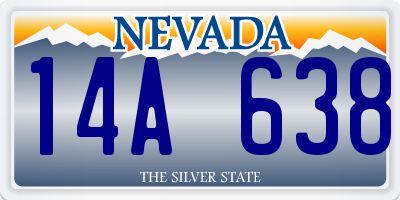 NV license plate 14A638