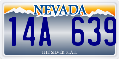 NV license plate 14A639