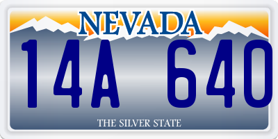 NV license plate 14A640