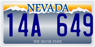 NV license plate 14A649