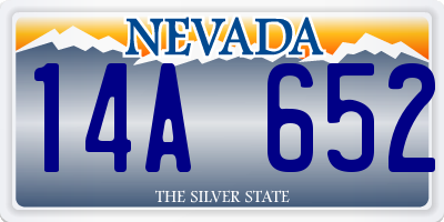 NV license plate 14A652