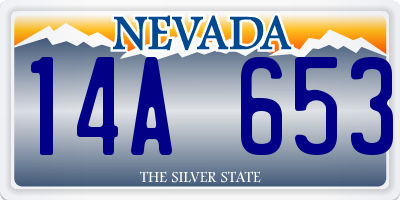 NV license plate 14A653