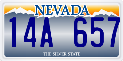 NV license plate 14A657