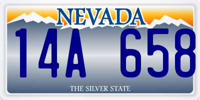 NV license plate 14A658