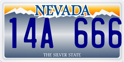 NV license plate 14A666