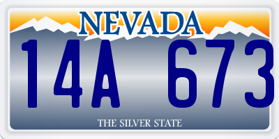 NV license plate 14A673