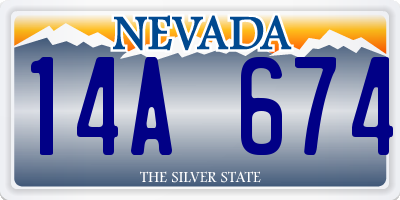 NV license plate 14A674
