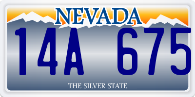 NV license plate 14A675