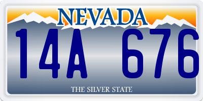 NV license plate 14A676